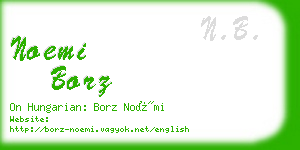 noemi borz business card